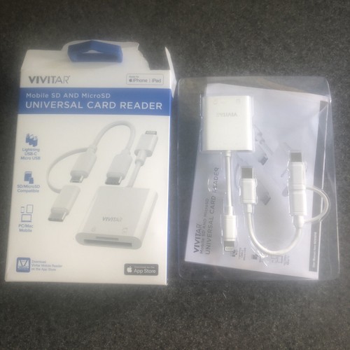 Vivitar Mobile SD and MicroSD Universal Card Reader White MOV4016