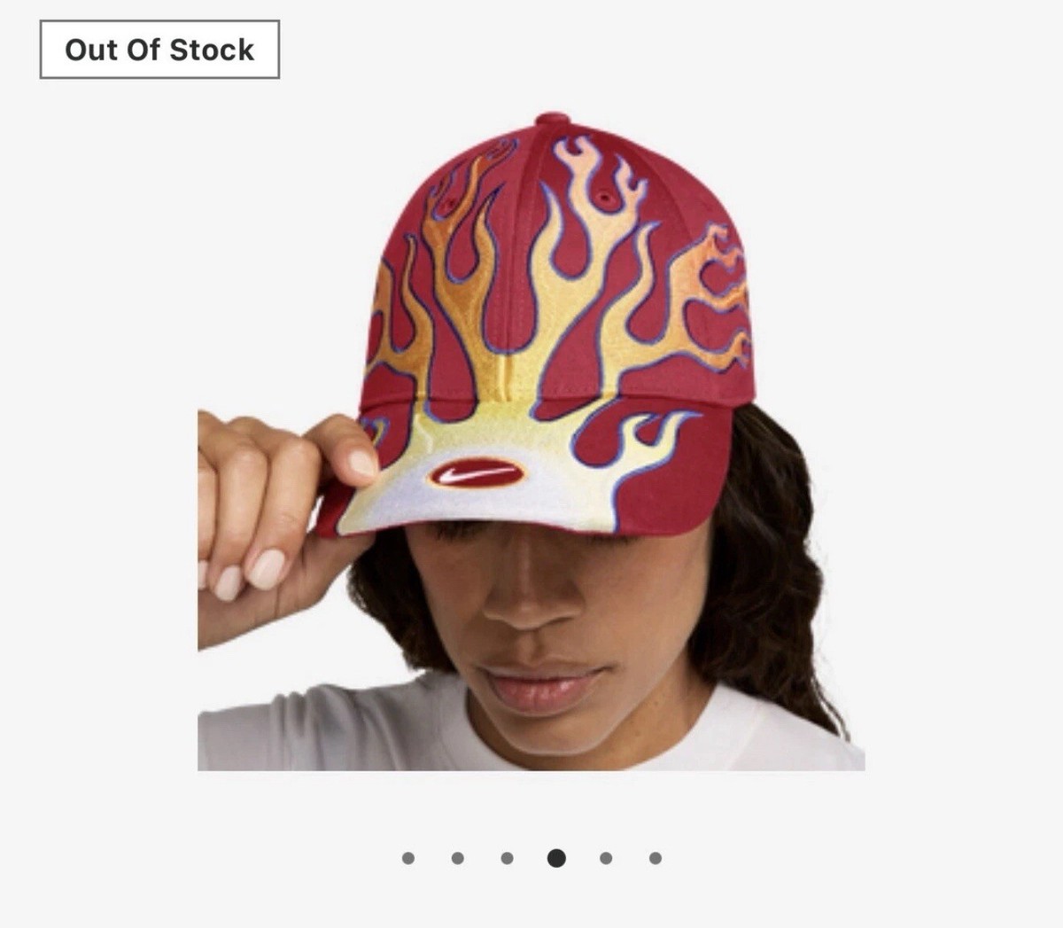 Y2K style Red Nike Club Flame Cap Size M/L In Hand SAME DAY