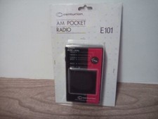 Centurion AM Pocket Radio E101 Vintage New in Package Red Black
