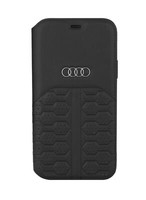Audi Iphone 12 Mini A6 Serie Genuine Leather Ledertasche Book Case Schwarz