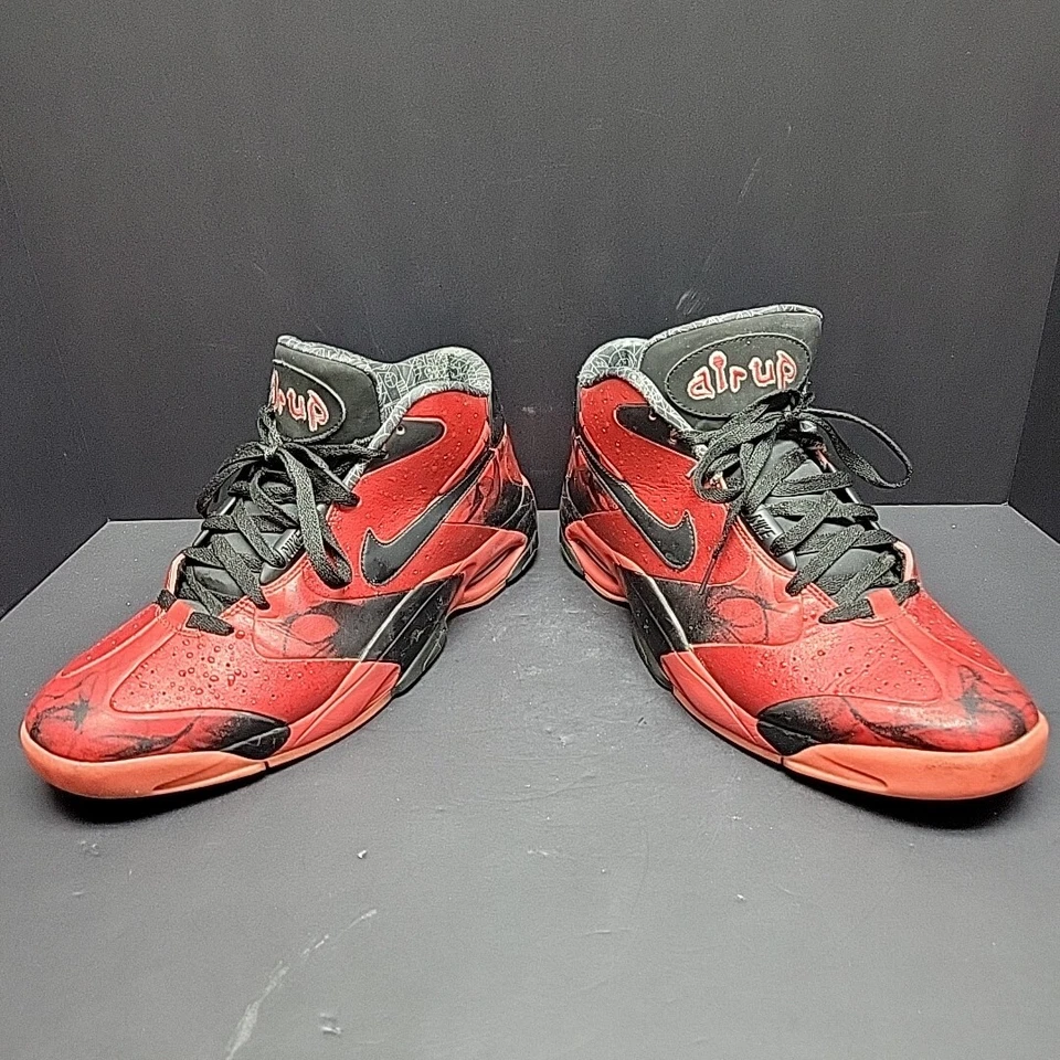 Nike PE LE ALL STAR AIR UP 14 公牛 QS GUMBO LEAGUE 红色 黑色 尺码 13 罕见发光 — 第 3/4 张图片