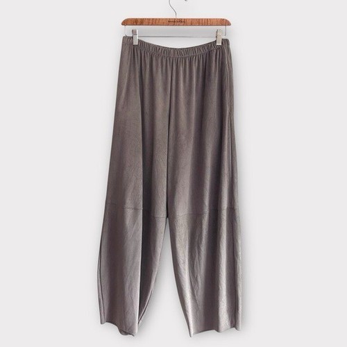 Bryn Walker Sz Medium Faux Suede Oliver Lantern Pant Wide Leg Lagenlook Taupe - 第 1/8 張圖片