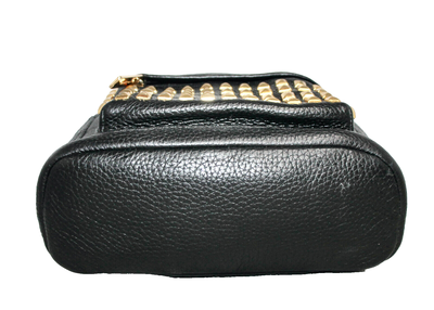 Michael Kors Rhea XSmall studded, zip, backpack, black leather gold hardware Michael Kors | Bags | Michael Kors Rhea Xsmall Studded Zip  main image 4