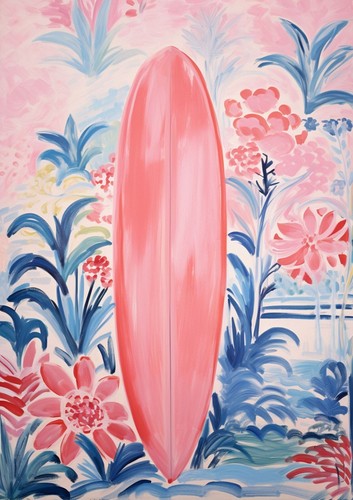 Conjunto de 3 impresiones de póster de arte de pared acuarela mar océano playa costera rosa suave - Imagen 3 de 7