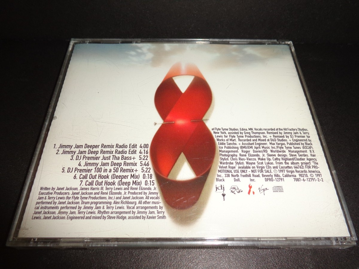 TOGETHER AGAIN by JANET JACKSON-Rare Collectible PROMOTIONAL CD w