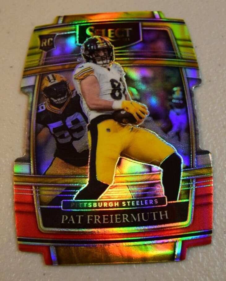 2021 Panini Select  Concourse Red & Yellow Prizm Die-Cut #59 Pat Freiermuth (RC)