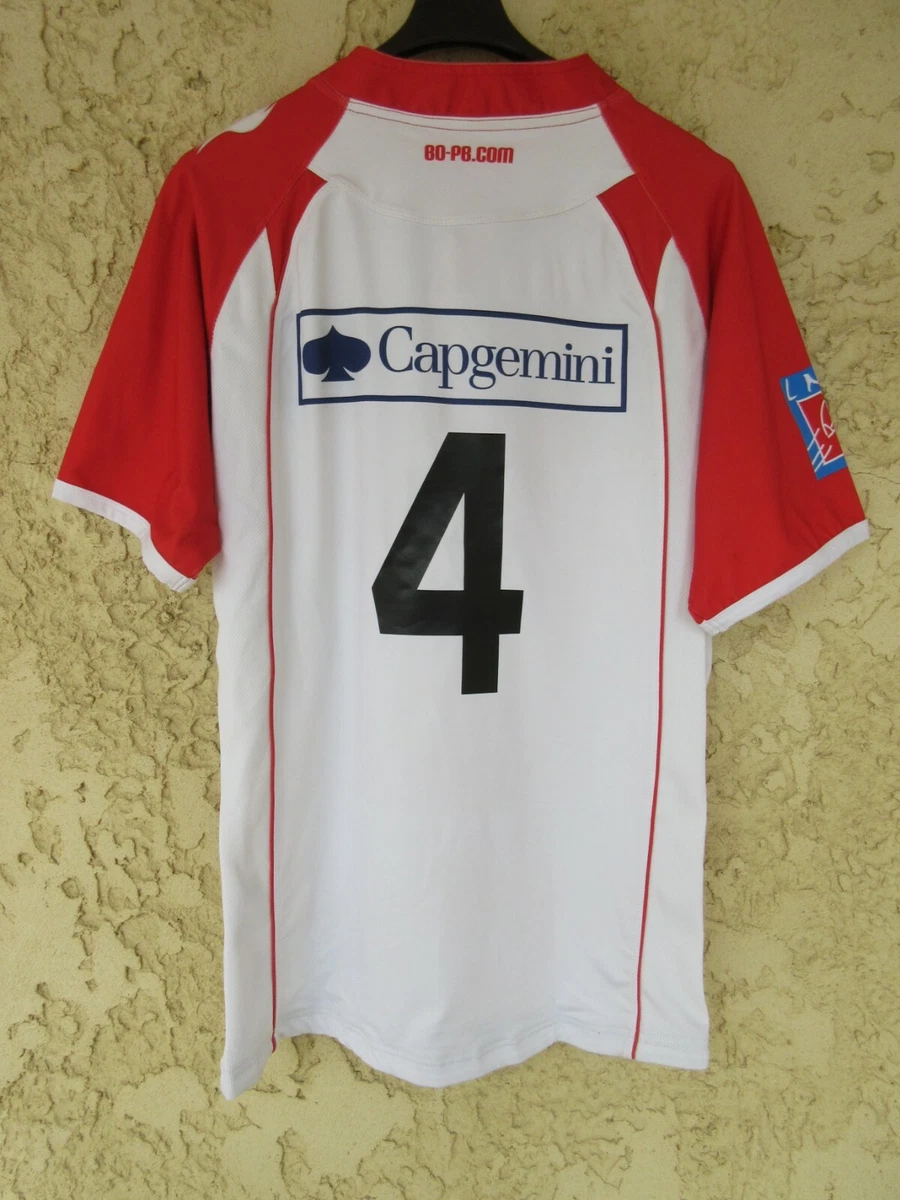 Maillot Rugby Biarritz Olympique Macron – Blanc, N°6, Taille M, Porté