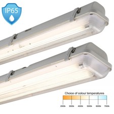 4ft 5ft LED Ready Batten Fittings Single, Twin & IP65 Waterproof - 4000k / 6000k