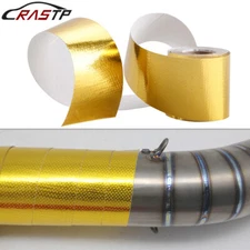 2" 16ft Gold Heat Barrier Shield Roll Fiberglass Wrap Tape Car Protection