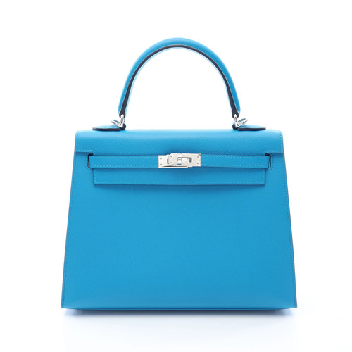 Hermes Kelly 25 Handbag Blue #RCB7317