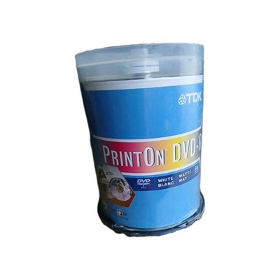 TDK PrintOn DVD + R 47GB Single Sided 8X Compatible Recordable 100 Discs Spindle