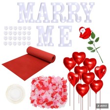 Decorative Signs Plaques Plastic 2044 Marry Me Light Up Letters Proposal Sign 24