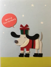 Papyrus- Handmade-Dog In Santa Suit- Embellishments, Felt