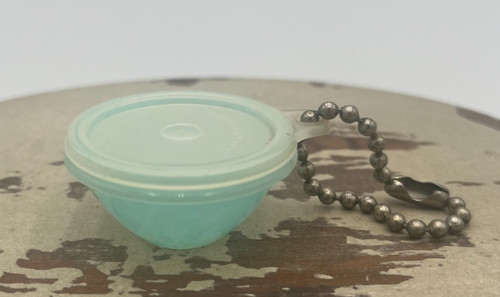 Vintage Tupperware Signature Line Tiny Mini Wonderlier Bowl Keychain Clear Lid
