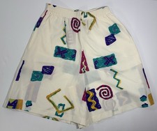 VTG Koret Shorts Elastic Waist Colorful Casual Women s Medium 80s 90s USA Made