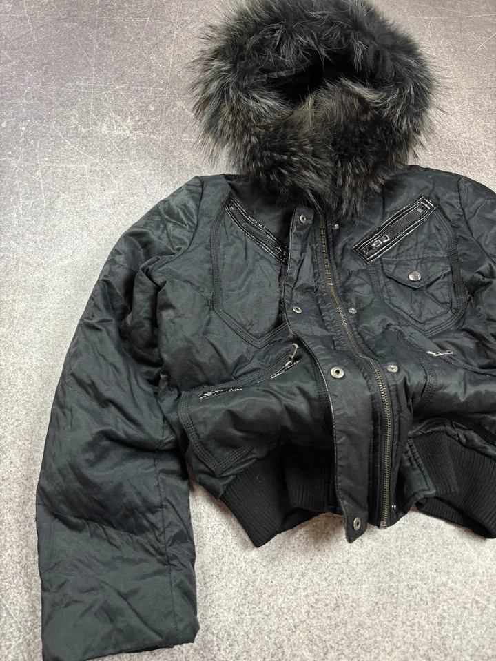 ВИНТАЖНЫЙ STREETWEAR JUNYA WATANABE СТИЛЬ ЯПОНСКИЙ МЕХ МОЛНИИ КАПЮШОН КУРТКА 90-Х - Изображение 2 из 4