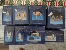 Vintage 1991 Fontanini Depose Italy Nativity Figures Set Of 14 Pieces 8 Boxes