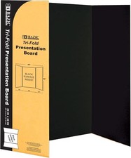 36" X 48" Black Tri-Fold Corrugated Poster Boards Case of 24