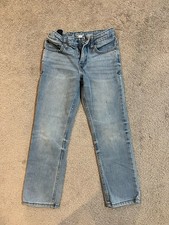 Cat  Jack Boys Super Stretch Jeans Light Blue Denim Straight Leg Size 8 Slim