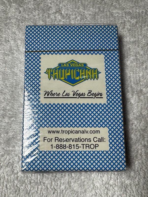 LAS VEGAS TROPICANA Hotel CASINO PLAYING CARDS DECK NEW FACTORY SEALED PACKAGE