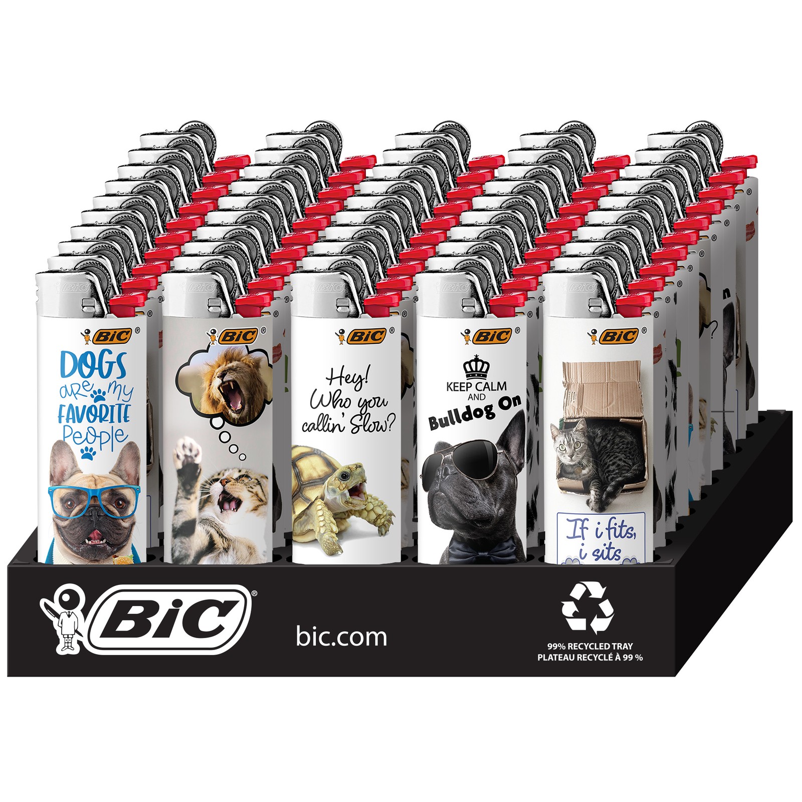 BIC Special Edition Animal Lover Series Lighters, 50-Count T