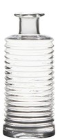 Inna-Glas Glas Dekoflasche Stuart Mit Rillen, Klar, 21,5Cm, Ø9,5Cm