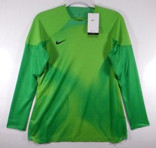 Nike $82 Women's L Goalkeeper Green Soccer Jersey Long Sleeve Slim Fit READ