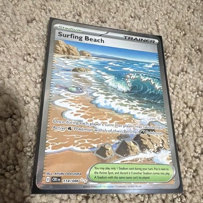 Pokémon TCG Surfing Beach CR1: Crimson Haze 114/086 Holo English 2026 Stadium