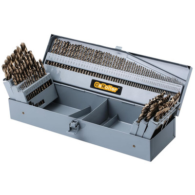 Cobalt Drill Bit Set 115 PCS, High Speed Steel M35 Drill Bits Durable round Shan