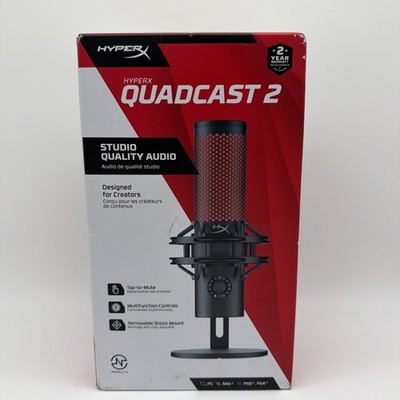 NEW HyperX QuadCast 2 20Hz - 20kHz Condenser Studio Microphone QDC002