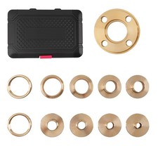 8pc Brass Router Guide Bush Set for Freud Makita Template Bushing 1/4-7/8"
