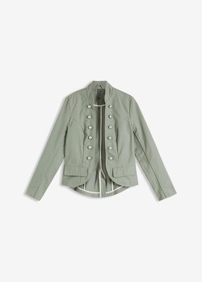Blazer mit dekorativen Knöpfen Gr. 36 Rauchgrün Damenblazer Sakko Jacke Neu