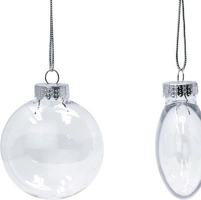 Creative Hobbies  80mm 2.75 Clear Plastic Disc Ornaments - Plastic Ornament 