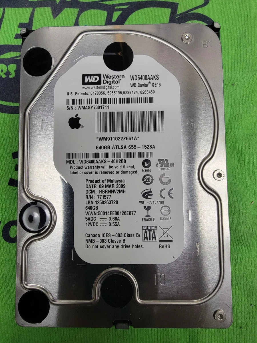 25+ Western Digital Internal Hard Disk Drives 640 GB Storage
