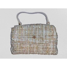 LC Lauren Conrad Dalton Tweed Rose Gold Mini Handbag