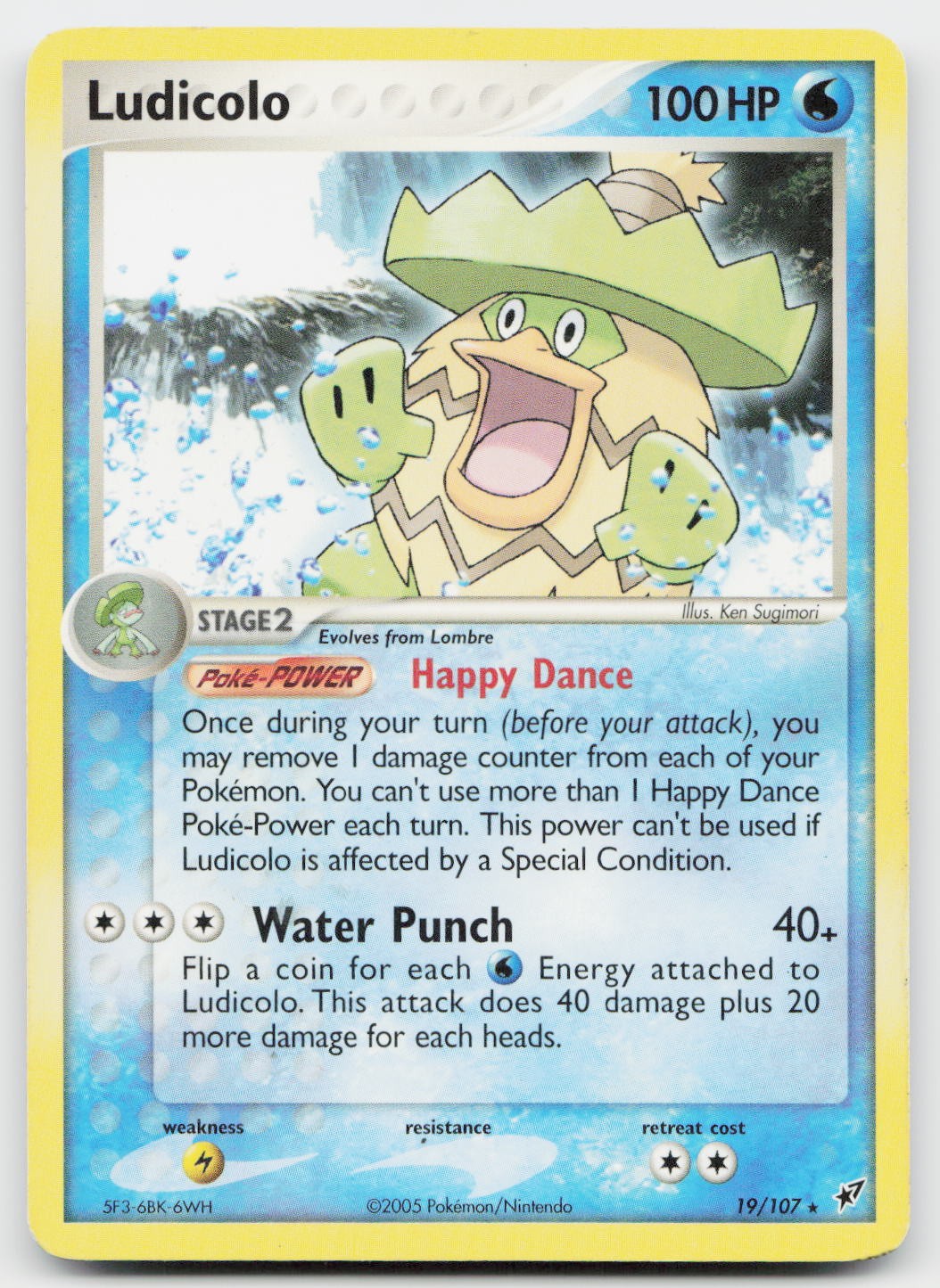 Ludicolo 19/107 Rare Deoxys Pokemon Near Mint