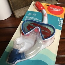 Speedo Adult Mask and Snorkel Set Professional Swimming Diving Gear Ages 15 NEW