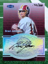 1999 Fleer Mystique Fresh Ink Brad Johnson Authentic Autograph Auto Card 192/300
