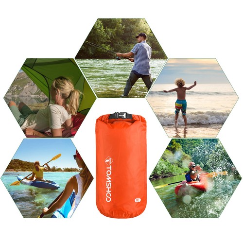 TOMSHOO 3PCS Camping Dry Bag Lightweight Waterproof Bags For Kayaking D4 - Picture 7 of 11