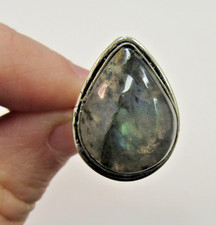 Labradorite Sterling Silver Ring Size 7.0 HH799