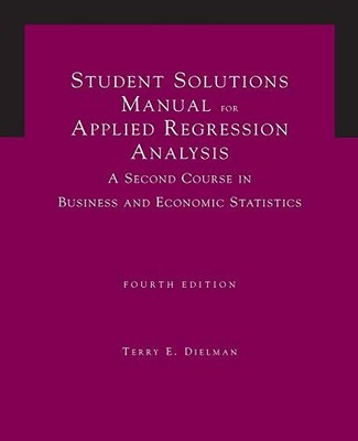 Student Solutions Manual for Applied Regression Analysis, - VERY GOOD