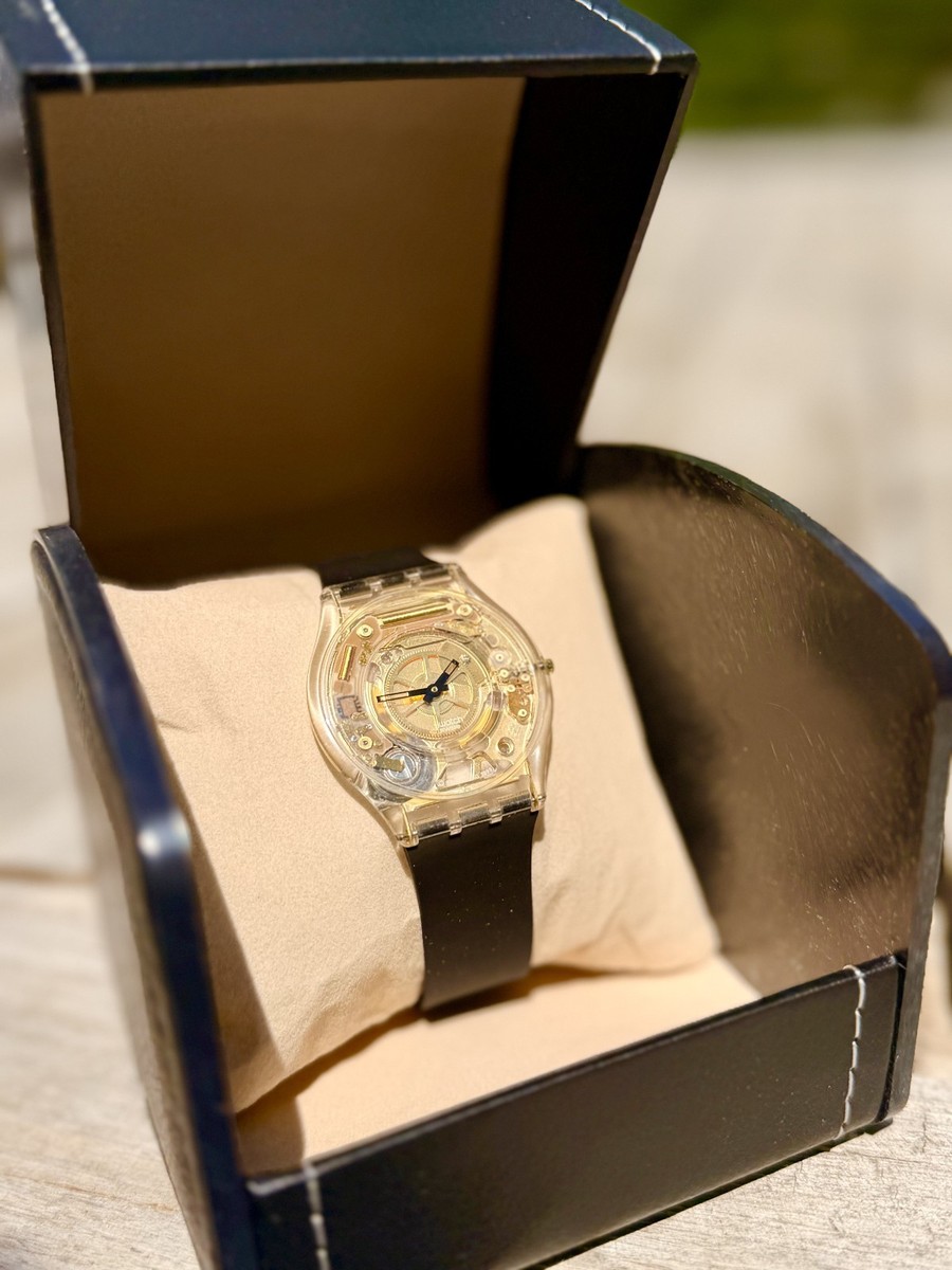Rare Swatch Skin “Golden Jelly” SFK101: Ultra-Thin | New Battery +