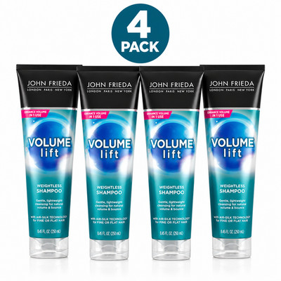 4 Pack John Frieda Volume Lift Shampoo 8.45 oz Fine Hair Volumizing Weightless