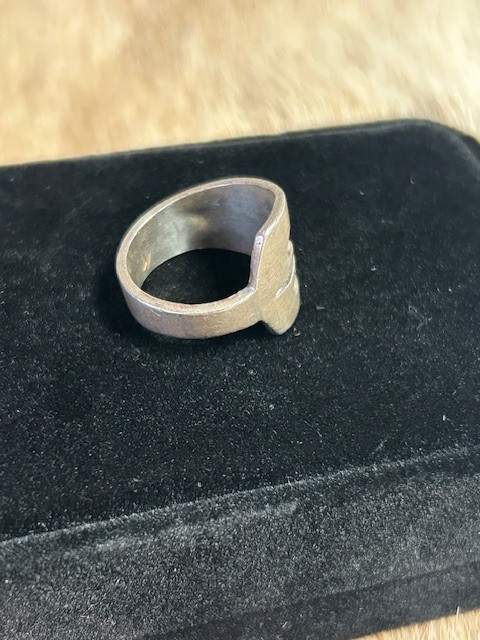 Vintage Silver Thunderbird Ring Native American S… - image 5