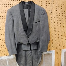 Gray Tailcoat with Black Lapel 40314, Size 40 with 34 wasit trouser