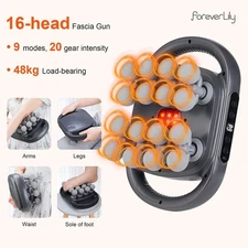 16-Head Fascia Gun High-Frequency Vibration Body Massage Gun Waist Back Massager