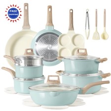 Pots and Pans Cookware Set 21 Piece Non Stick Induction CAROTE Ceramic