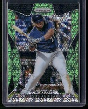 2019 Panini Prizm #195 Jesus Aguilar Lime Green Donut Circles Prizm #/199