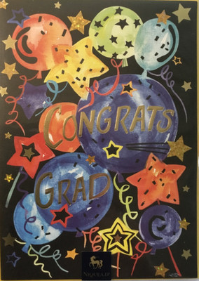 NIQUEA.D- Graduation- Balloons & Stars- Foil- SRP 6.95- By Creators of Papyrus