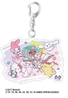 Splatoon 2 x Sanrio Figuren Acryl Schlüsselanhänger Tentakel (Perle & Marina)